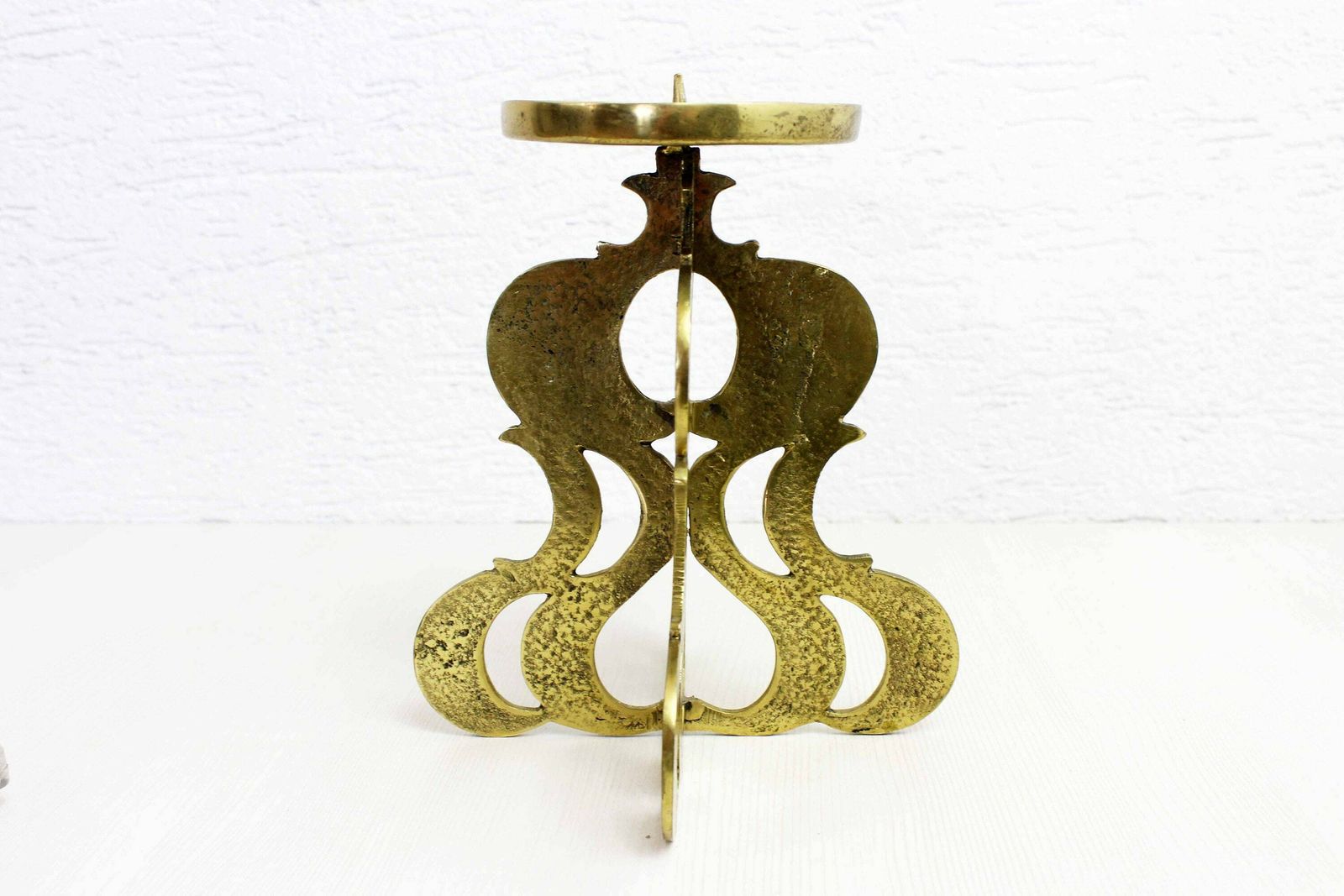 Italian Brutalist Bronze Candlestick By Guiseppe Gallo 1960