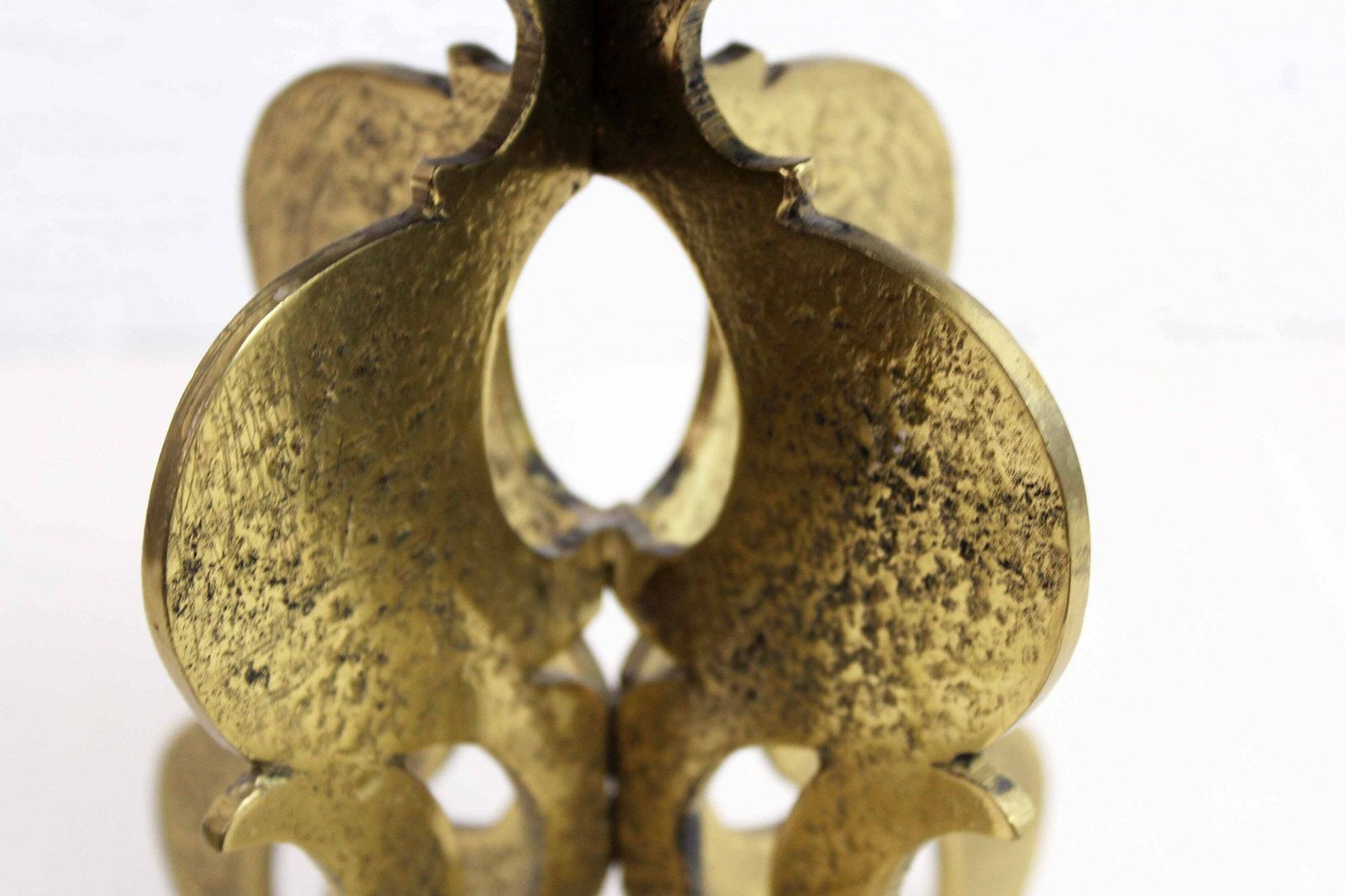 Italian Brutalist Bronze Candlestick By Guiseppe Gallo 1960 photo vintage
