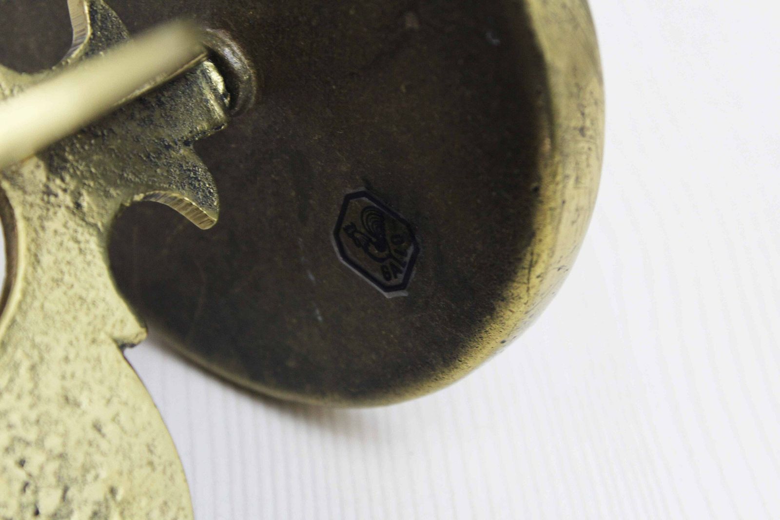 photo for sale Italian Brutalist Bronze Candlestick By Guiseppe Gallo 1960