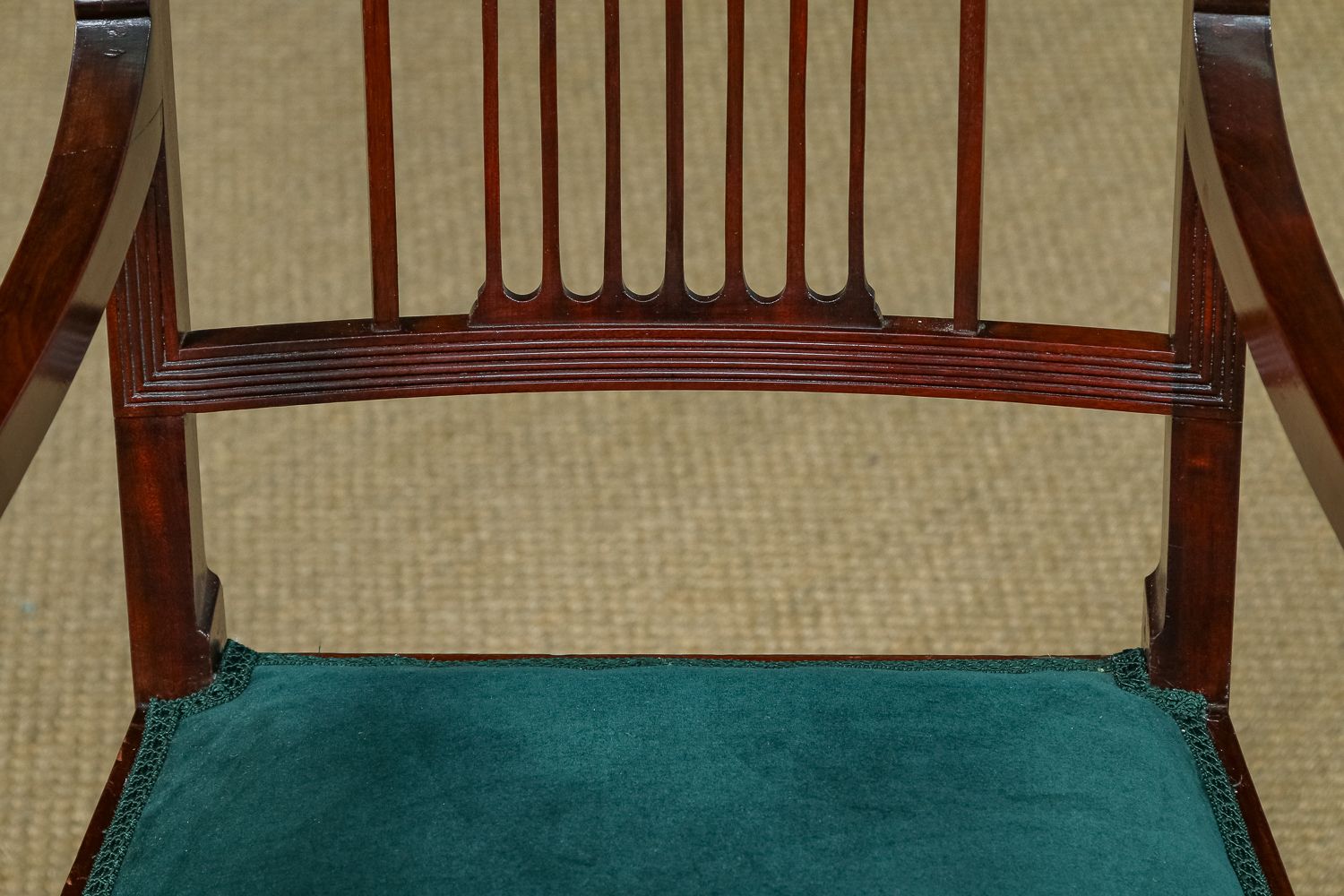 photo vinterior English Edwardian Regency Style Mahogany Occasional / Dining / Office / Armchair / Carver Chair (Circa 1910)
