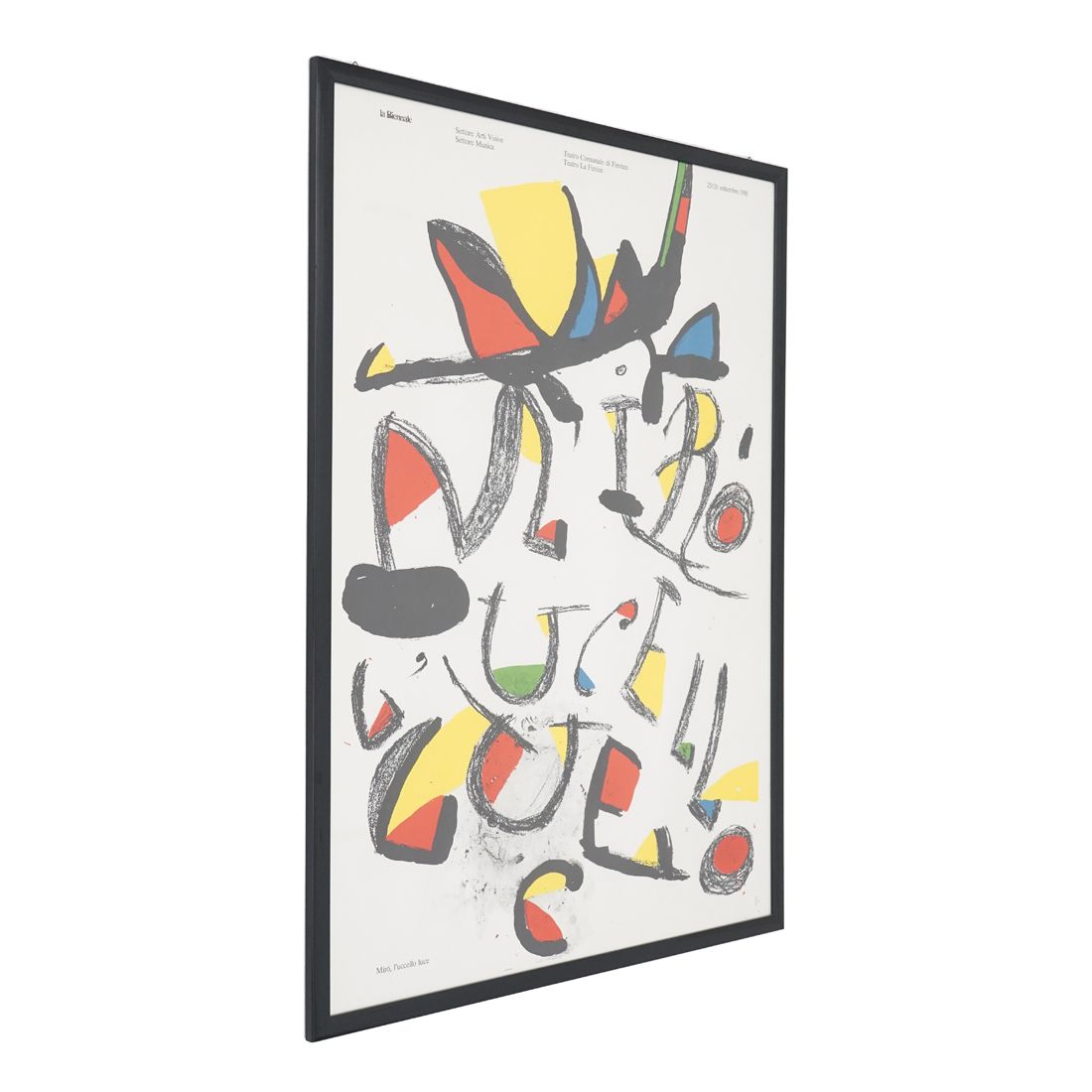 Poster “L’uccello Luce” By Joan Mirò For The Venice Biennale, 1981