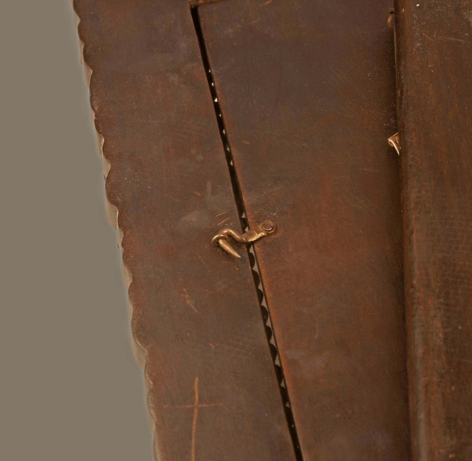 photo furniture Circa 1900 Neoclassical Wooden Frame With Repoussé Silvered Metal Front Plate