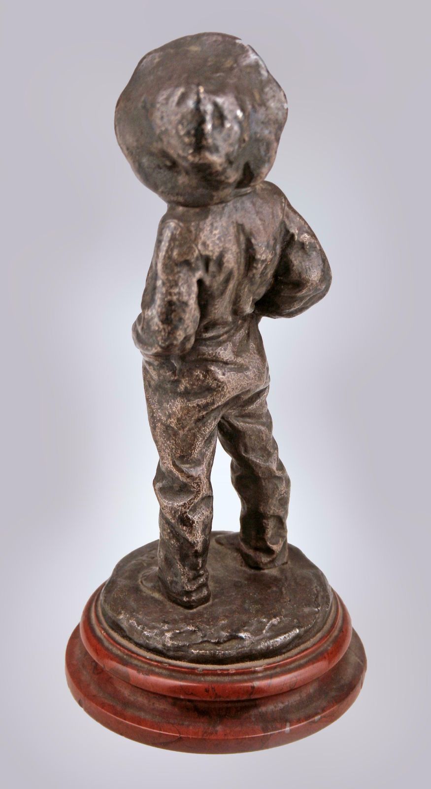 Belle époque French Bronze Sculpture Of A Boy With Overall And A Hat By Louis Kley photo 1375.0