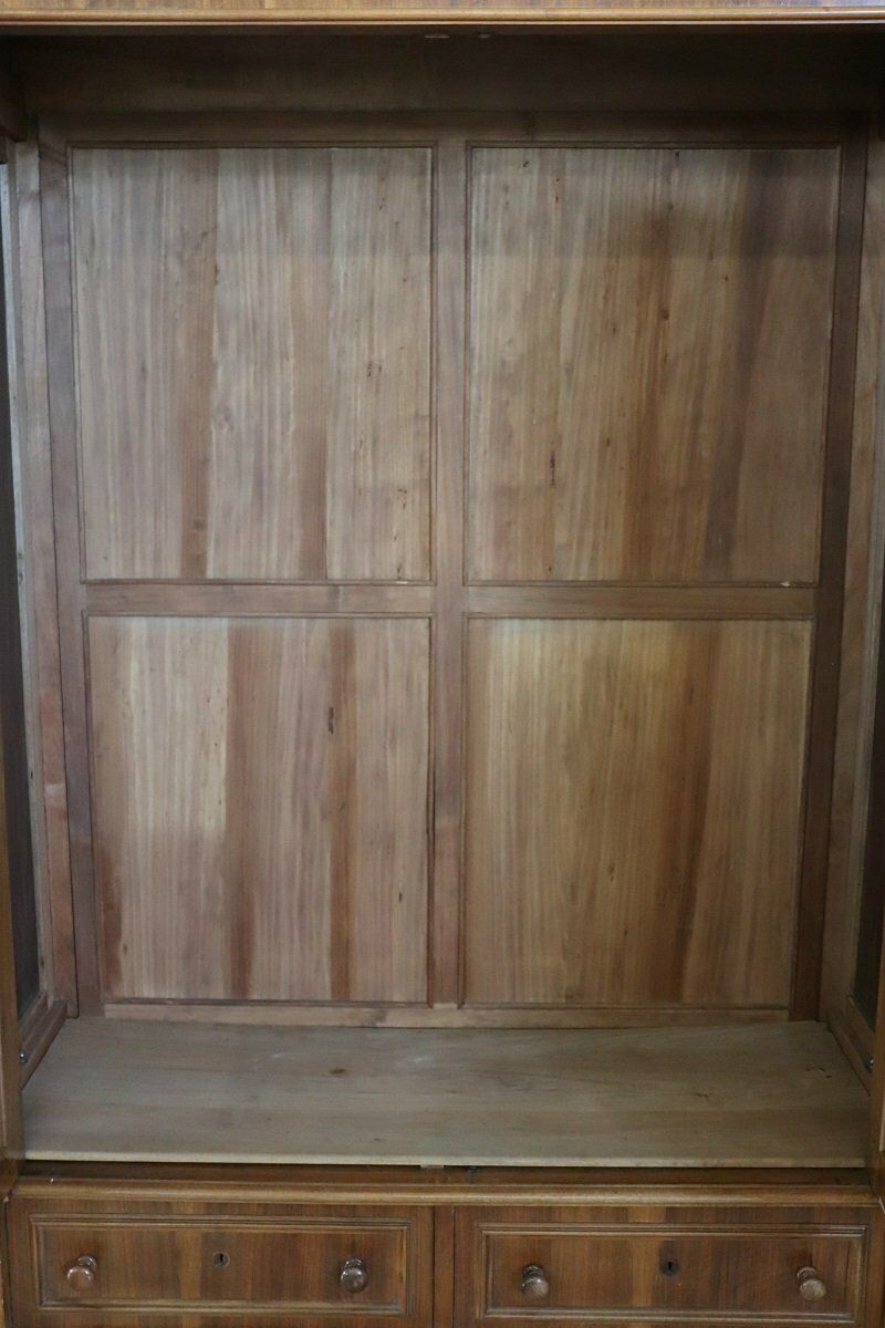 Antique Veneer Walnut Wardrobe, Late 19th Century photo vinterior