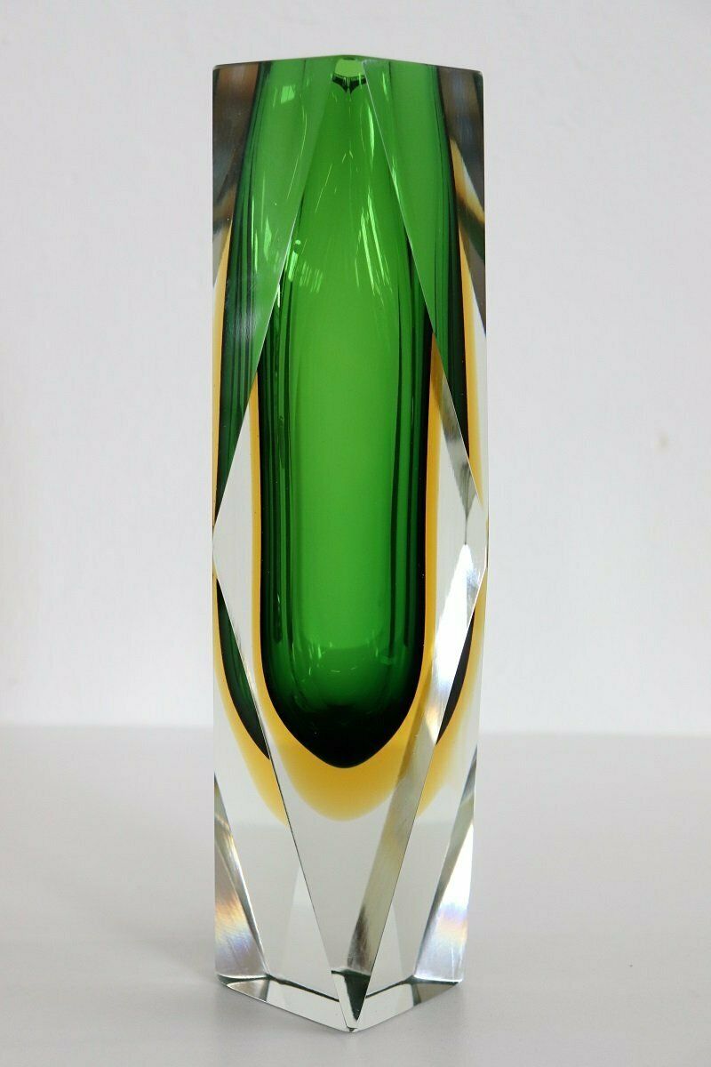 Green Murano Glass Vase By Flavio Poli For A. Mandruzzato, 1960s photo 2571.0