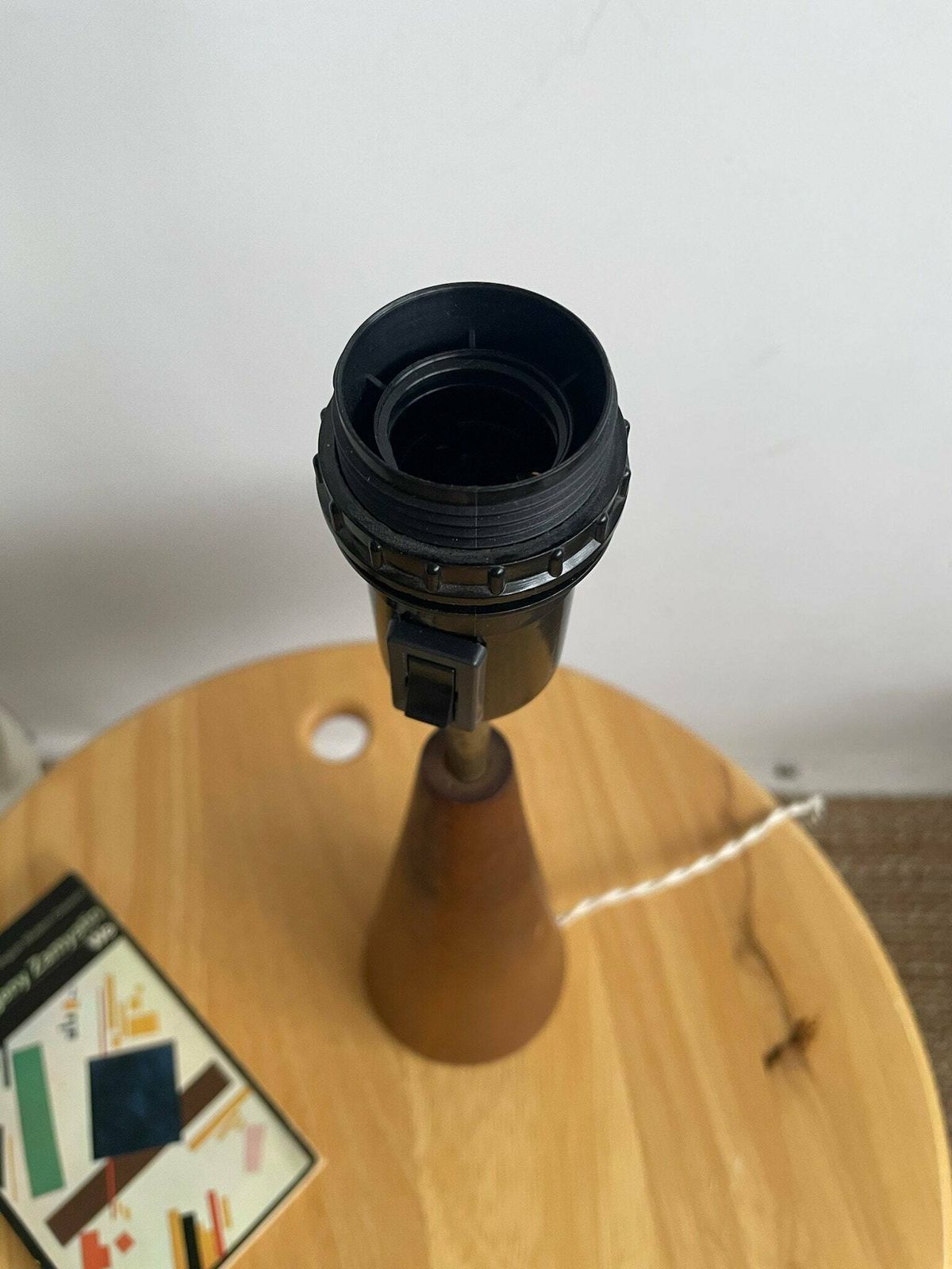 Tall Danish Teak Side Lamp In A Cone Shape 1960s 70s Mid Century photo 165.0