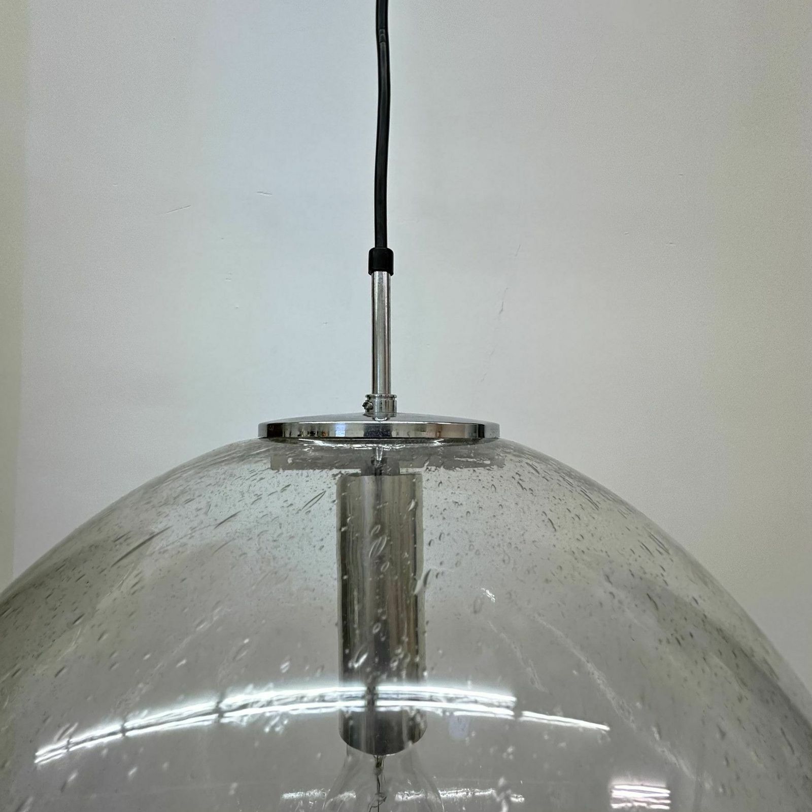 Lighting Large Limburg Glashütte Hanging Lamp Globe 1970s Germany photo