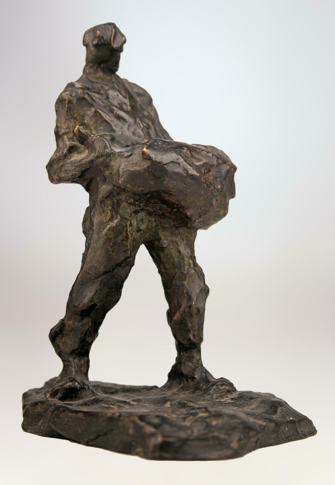 Early 20th Century Patinated Bronze Sculpture Of Carrying Man By Belgian Sculptor Victor Demanet And Bl Paris photo furniture
