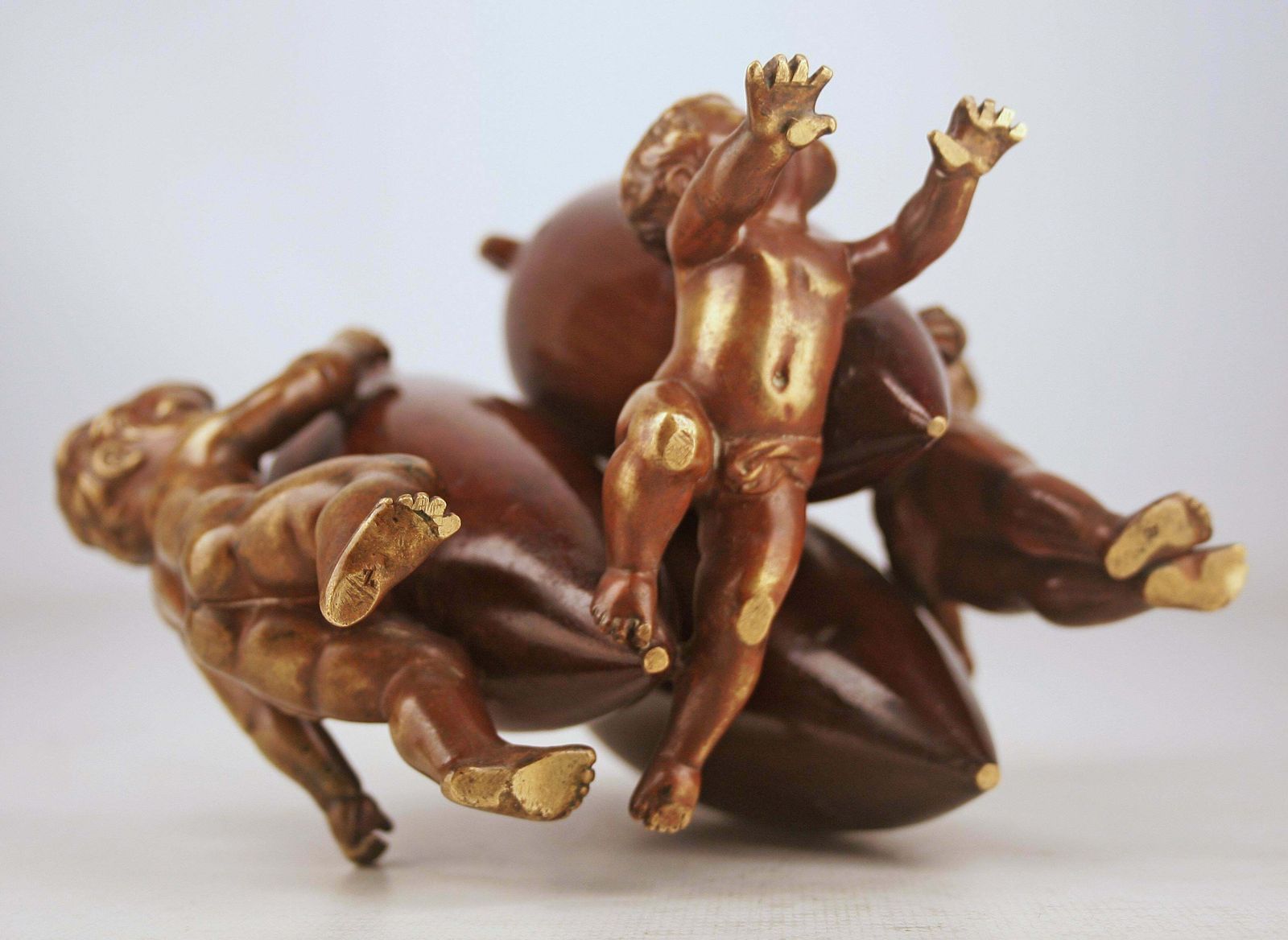 photo furniture French Empire Patinated Bronze Sculpture Of A Group Of Boys And Amphoras By Auguste Moreau