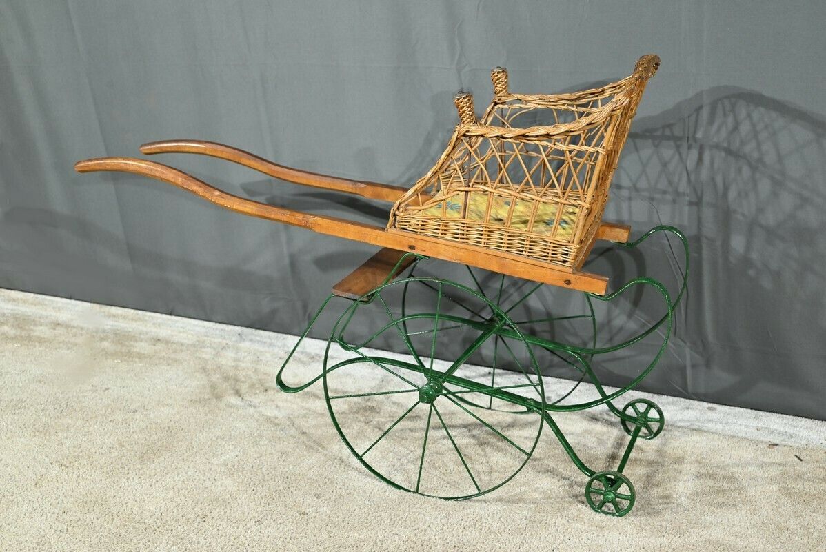 Wicker Child Stroller – 1900, 1900s photo for sale