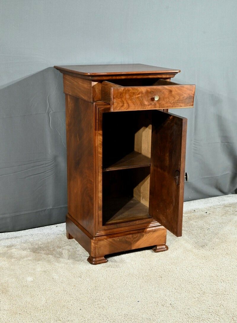 Mahogany Bedside Table, Restoration Style – 2nd Part 19th Century photo for sale