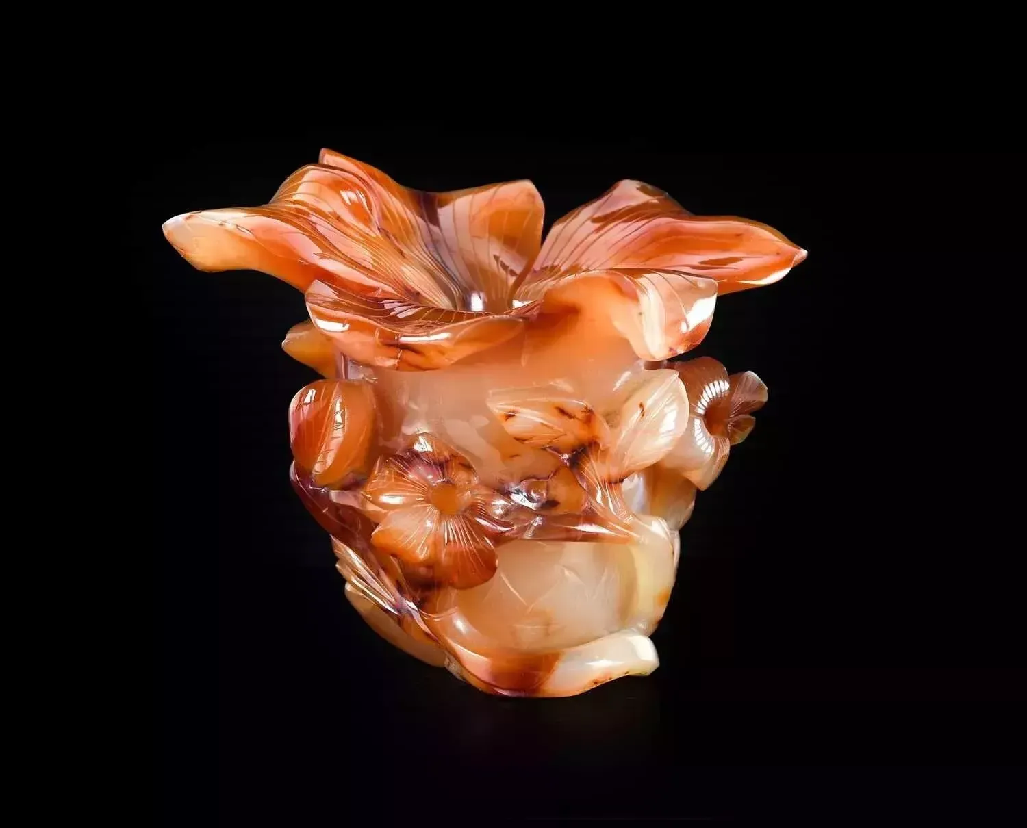 Antique Chinese Carnelian Agate Vase Qing Dynasty photo Home Decor