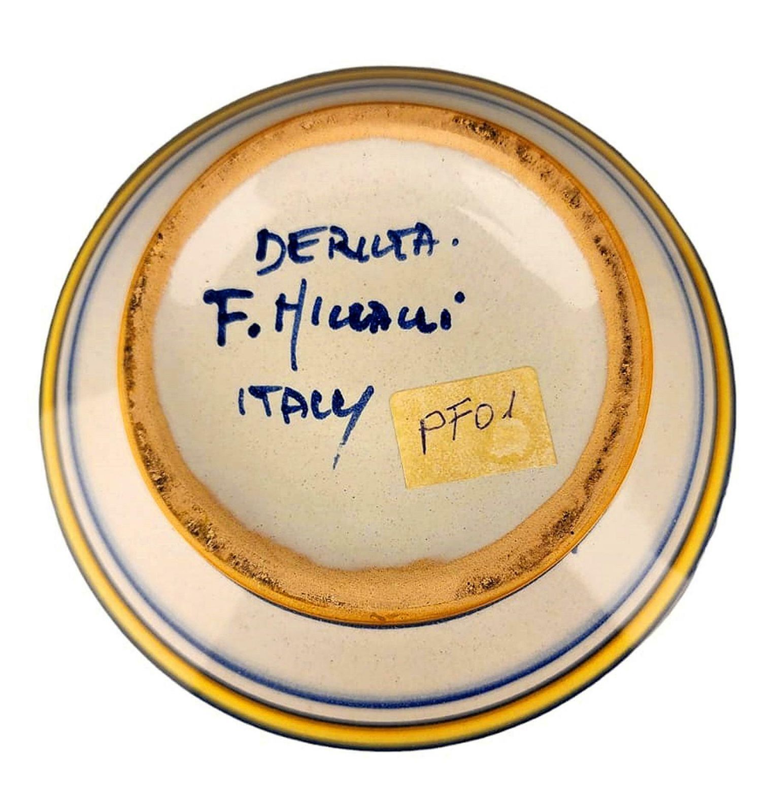 Pair Of Mid 20th Century Renaissance Revival Hand Painted Ceramic Jars With Lids By Fratelli Mari From Deruta, Italy photo 3775.0