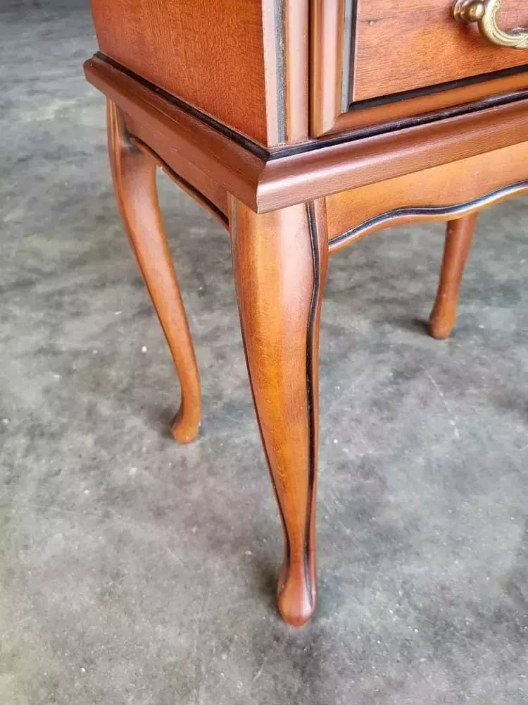 Antique Repro Small Side Table Cutlery Collectors 2 Over 2 Drawers photo vintage
