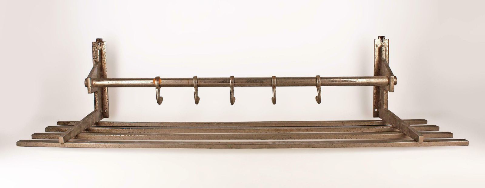 Early 20th Century Art Déco French Metal Brass Wall Coat Hanger/Rack Designed By La Maison Desny photo furniture