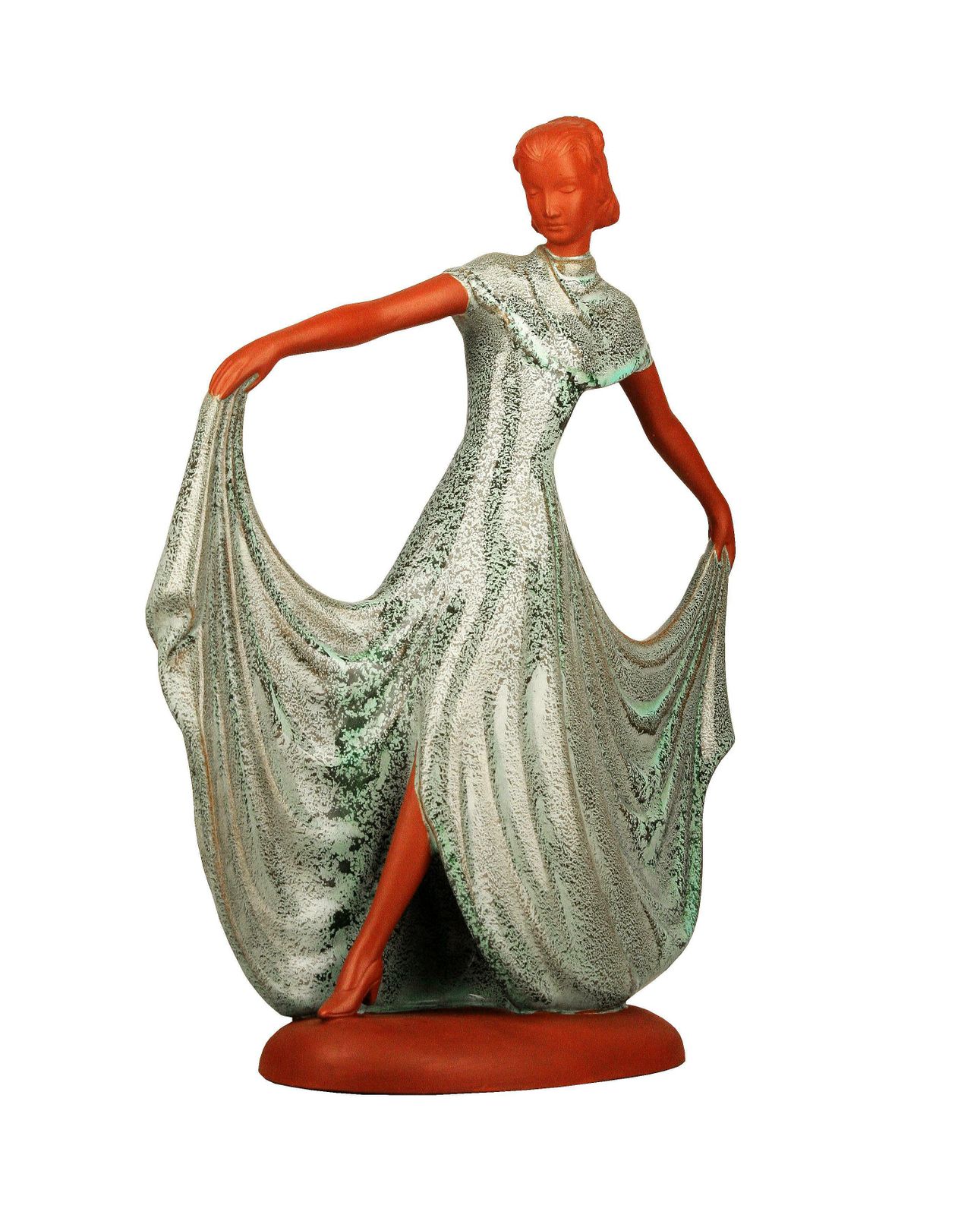 Goldscheider Like Art Déco Dancing Lady Unglazed Porcelain Figurine From United Kingdom photo furniture