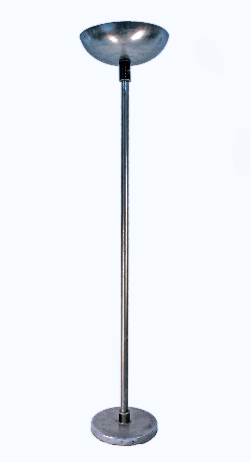 Early 20th Century Art Déco French Design Polished Nickel Plated Chrome Floor Lamp By La Maison Desny photo furniture