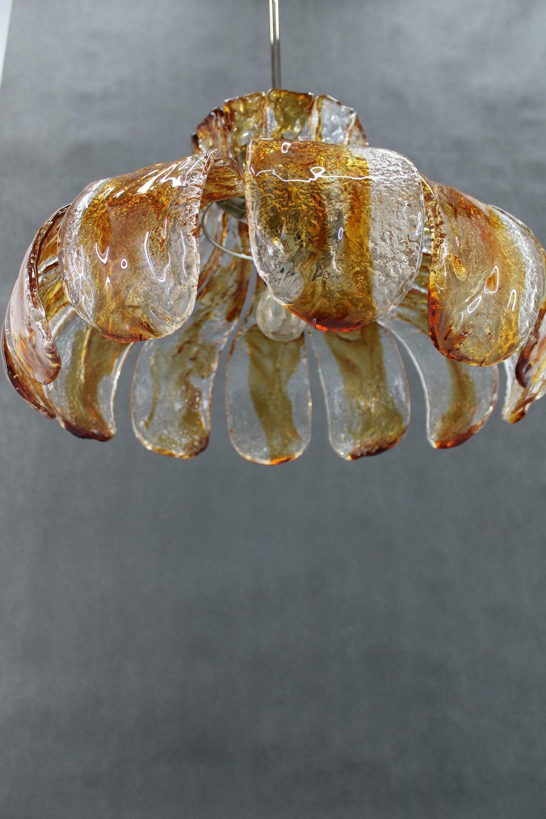 photo furniture 1970s Large Murano Glass Chandelier By Carlo Nason For Mazzega, Italy