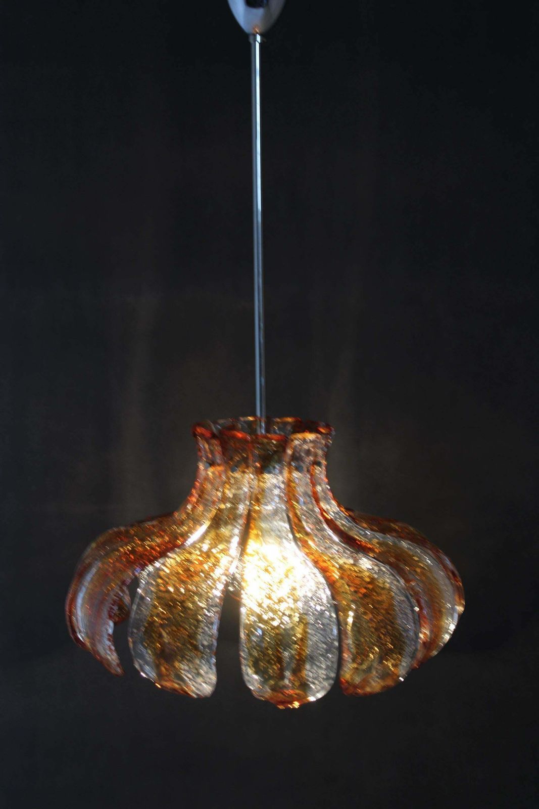 Lighting 1970s Large Murano Glass Chandelier By Carlo Nason For Mazzega, Italy photo