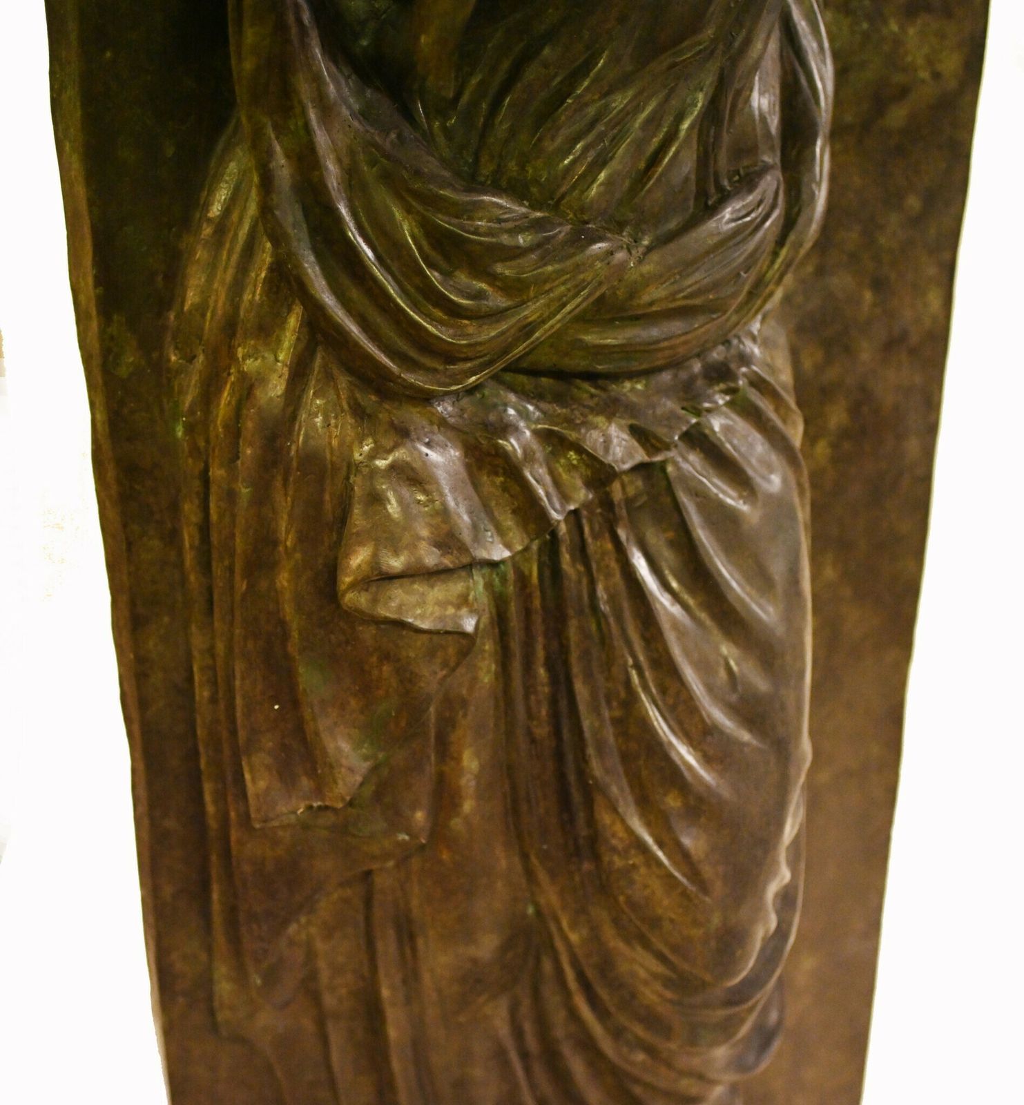 6450.0 Pair Xl Bronze Fountains   Italian Maiden Statues Garden Plaques photo