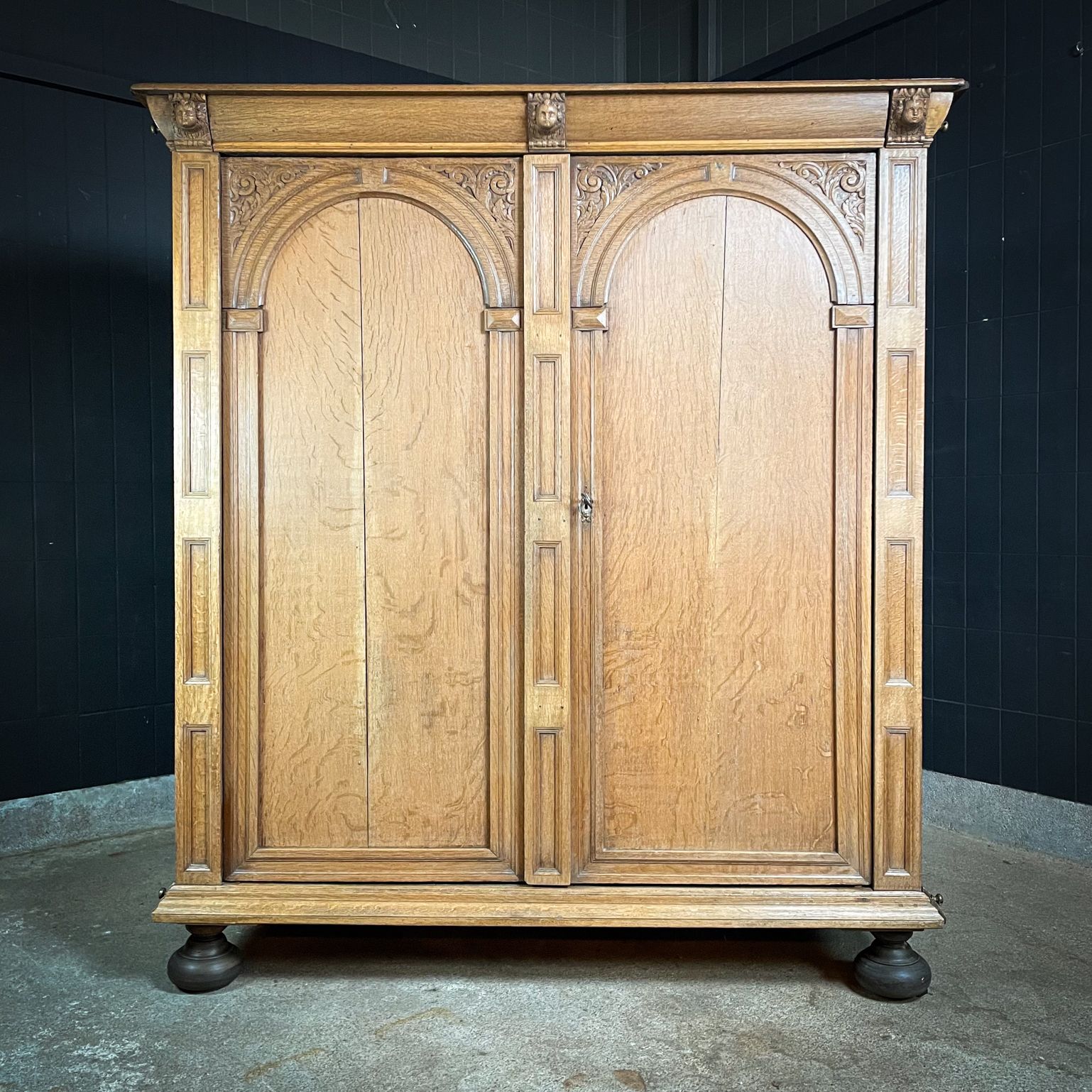 Antique Oak Country Wardrobe – Germany, Circa 1680 photo furniture