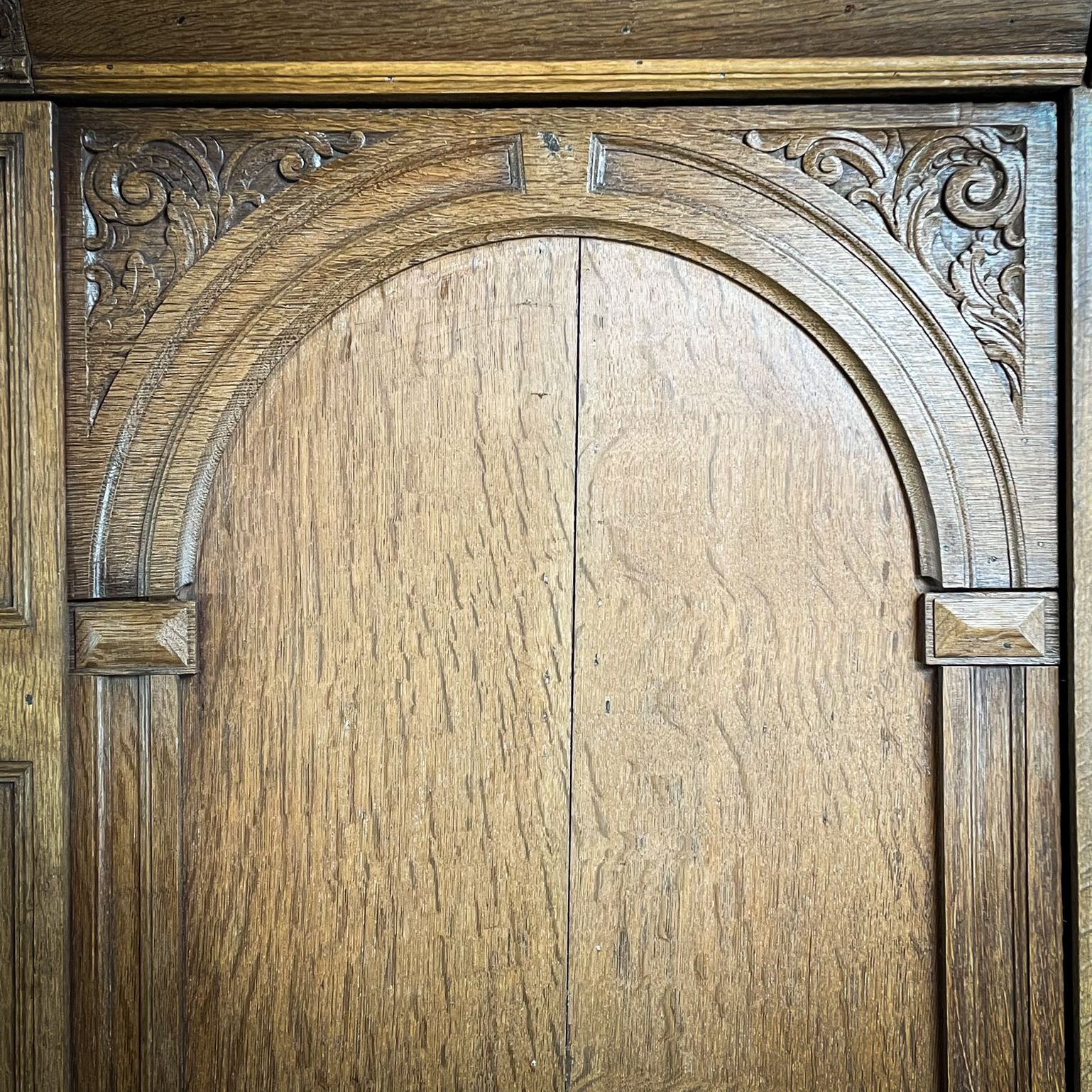 Furniture Antique Oak Country Wardrobe – Germany, Circa 1680 photo
