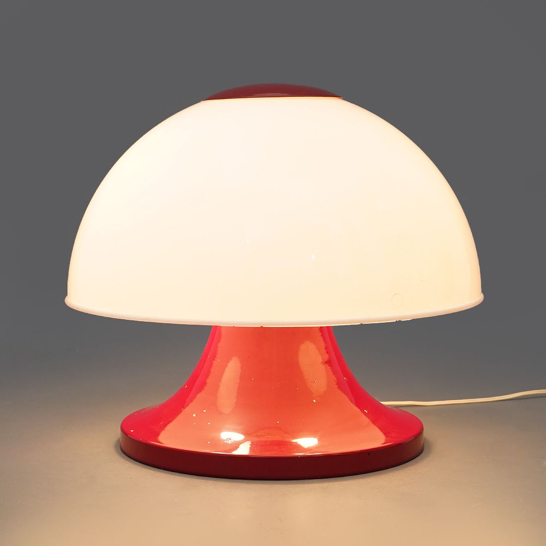 Red Mushroom Lamp, 1960s photo vintage