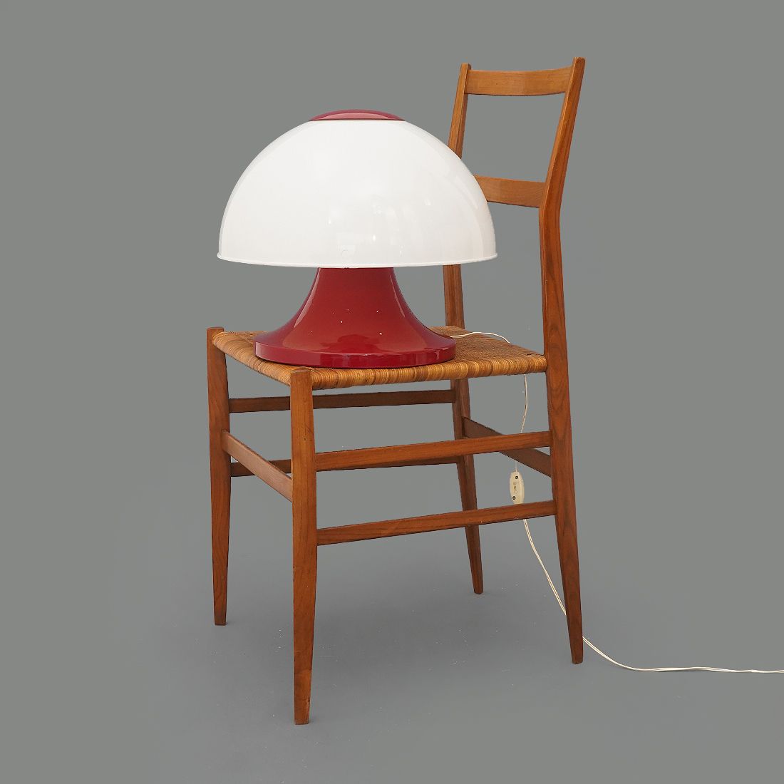 375.0 Red Mushroom Lamp, 1960s photo