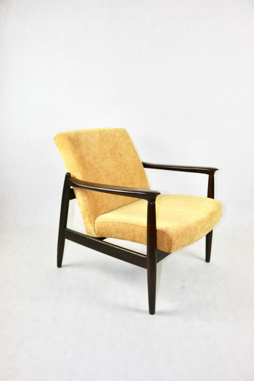 Gfm 64 Armchair, Designed By Edmund Homa, Yellow Structural From The 1960s   2 Pieces Available