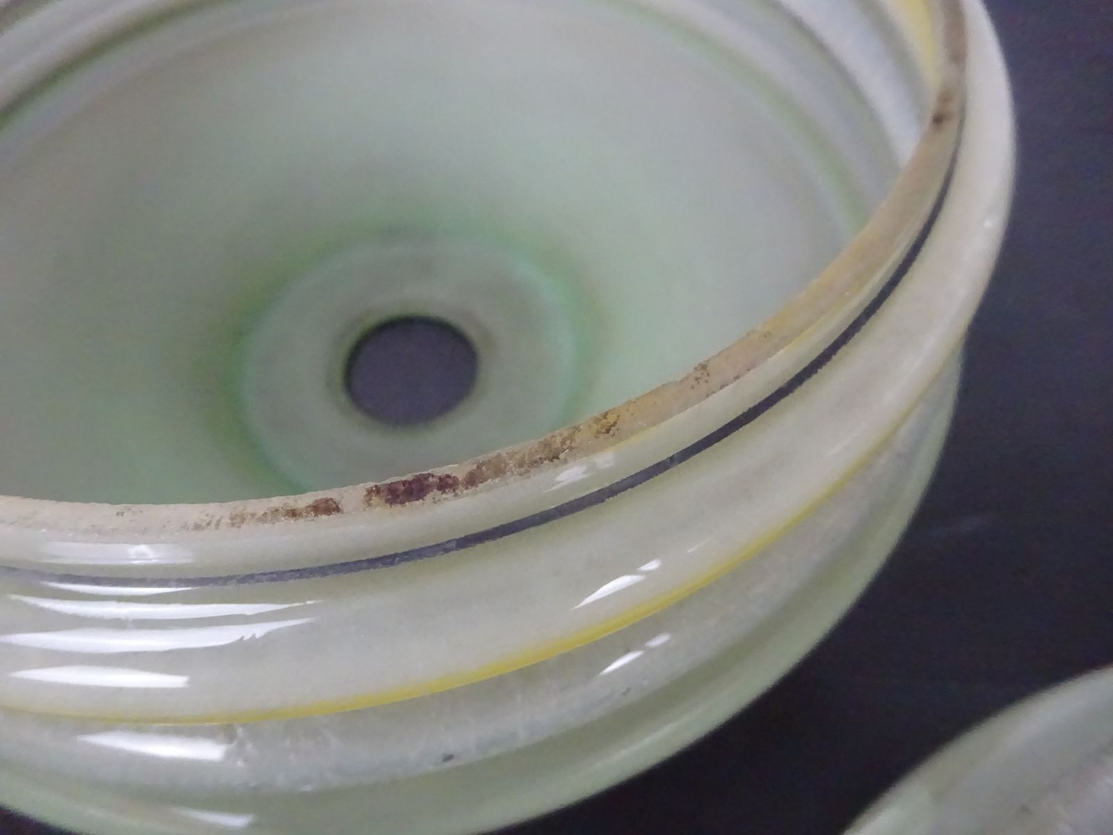 Set Of Three Green Art Deco Pendant Light Shades photo 300.0