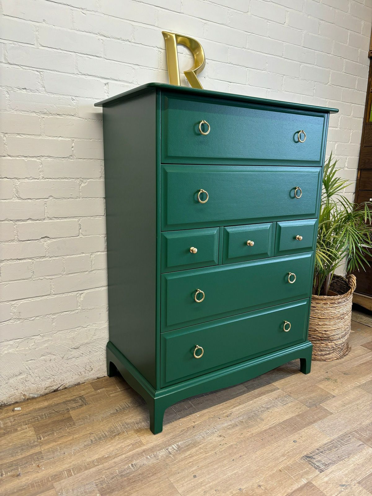 Stag Minstrel Tallboy Green Painted In ‘Puck’ By Little Greene photo 685.0