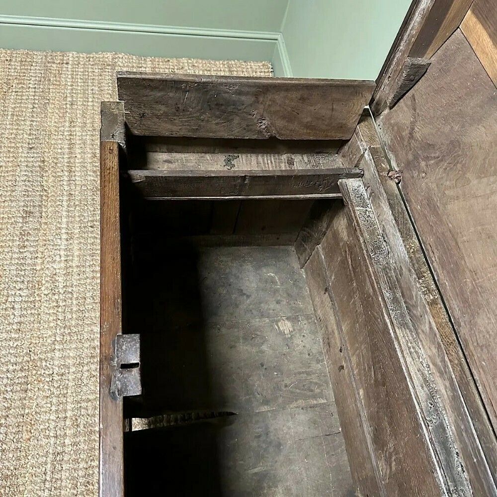 Unusual 18th Century Dome Top Country Oak Antique Coffer photo vinterior