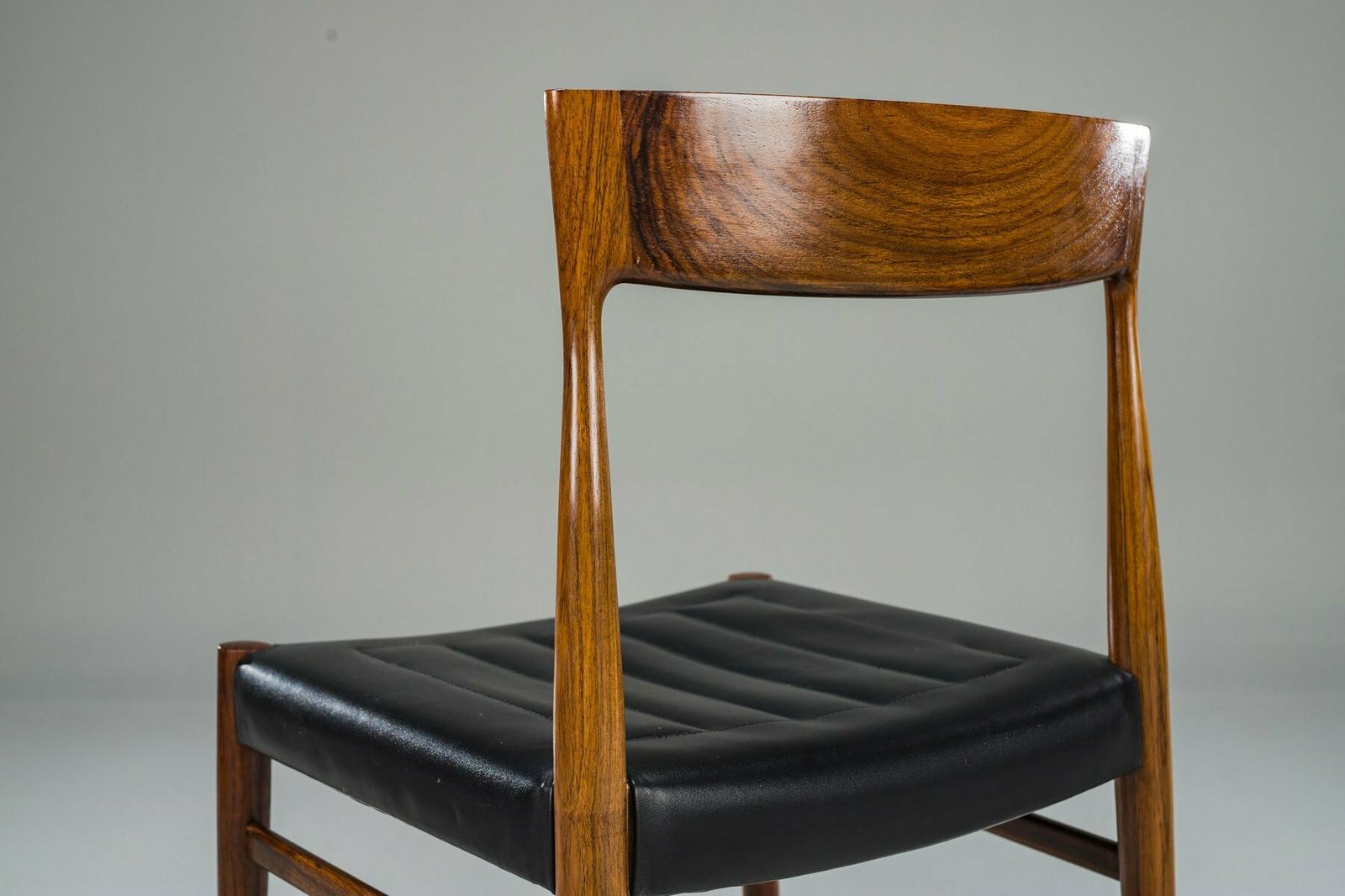 Mid Century Palisander Esszimmerstuhl Mit Lederbezug, 1950er, 4 . Set photo Furniture