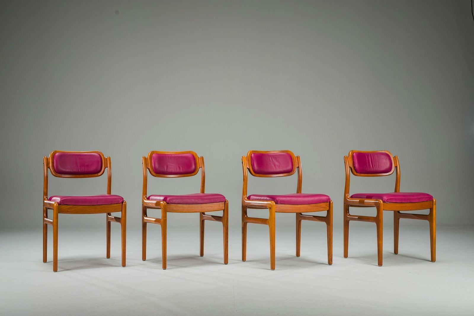 Mid Century Teak Dining Chairs By Johannes Andersen For Uldum, Set Of 4