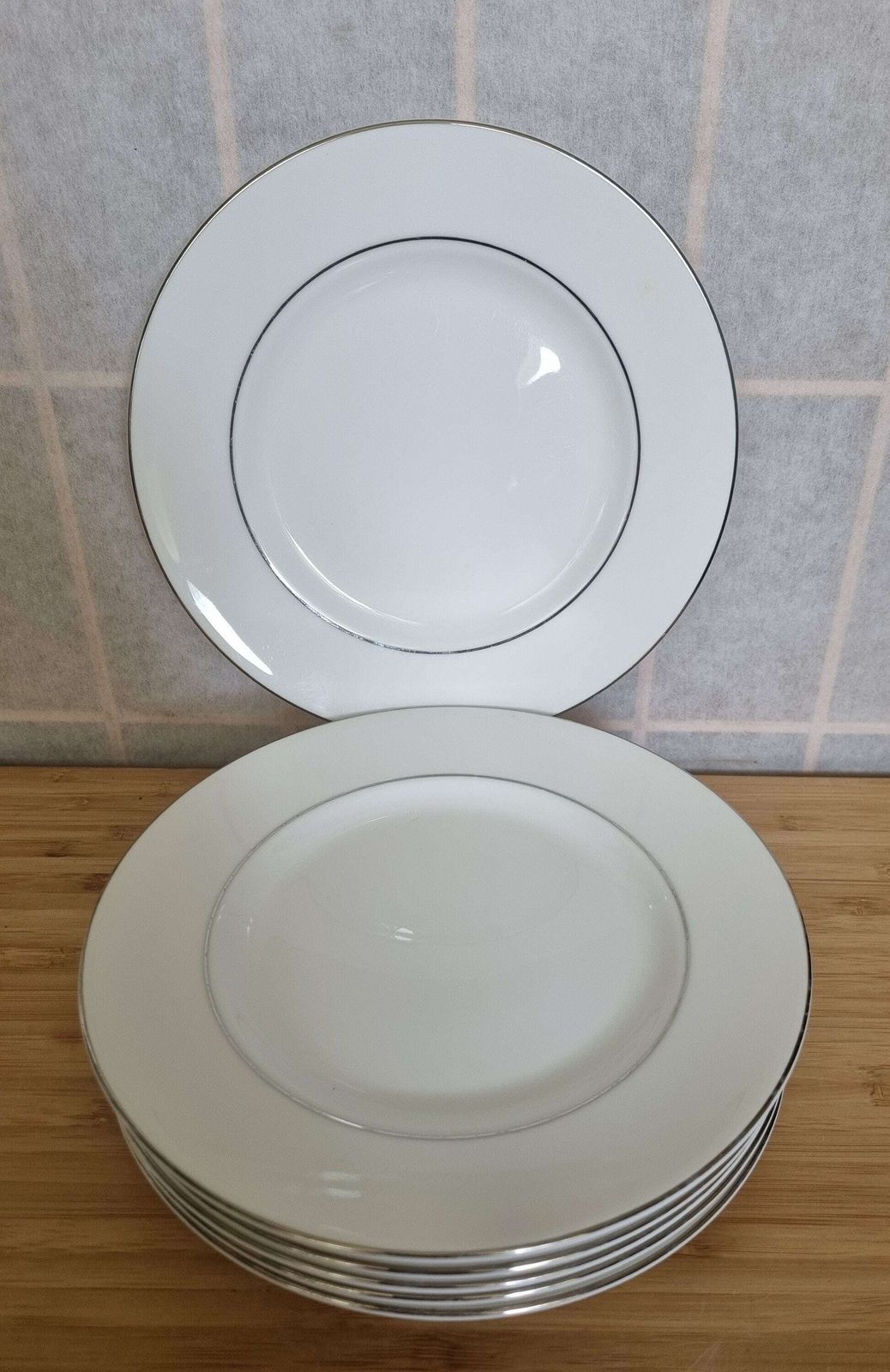 Wedgwood Delphi Platinum Plates English Bone China Set Of 6 Small Side Dishes 7" photo furniture