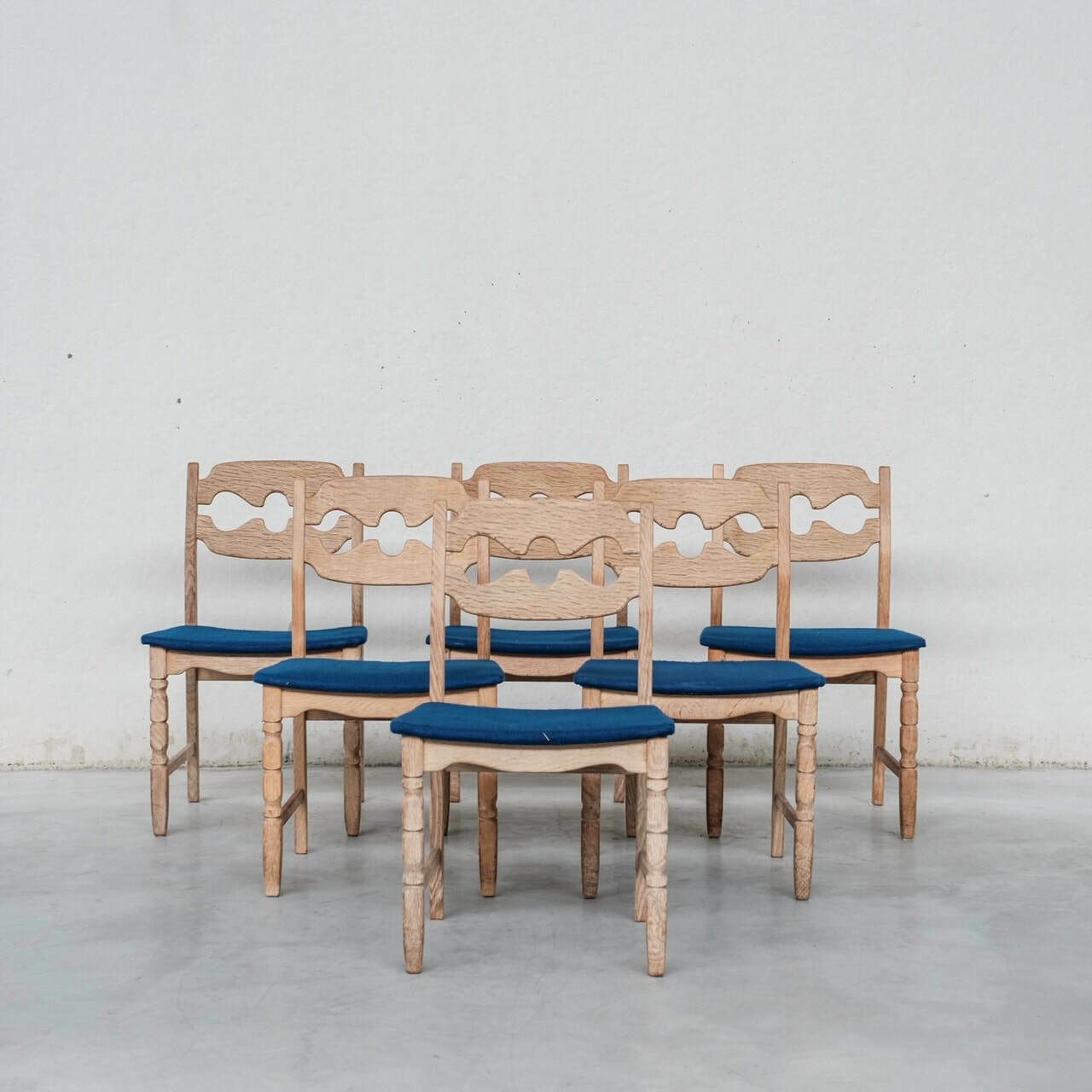 Henning Kjaernulf Oak Danish Mid Century Dining Chairs