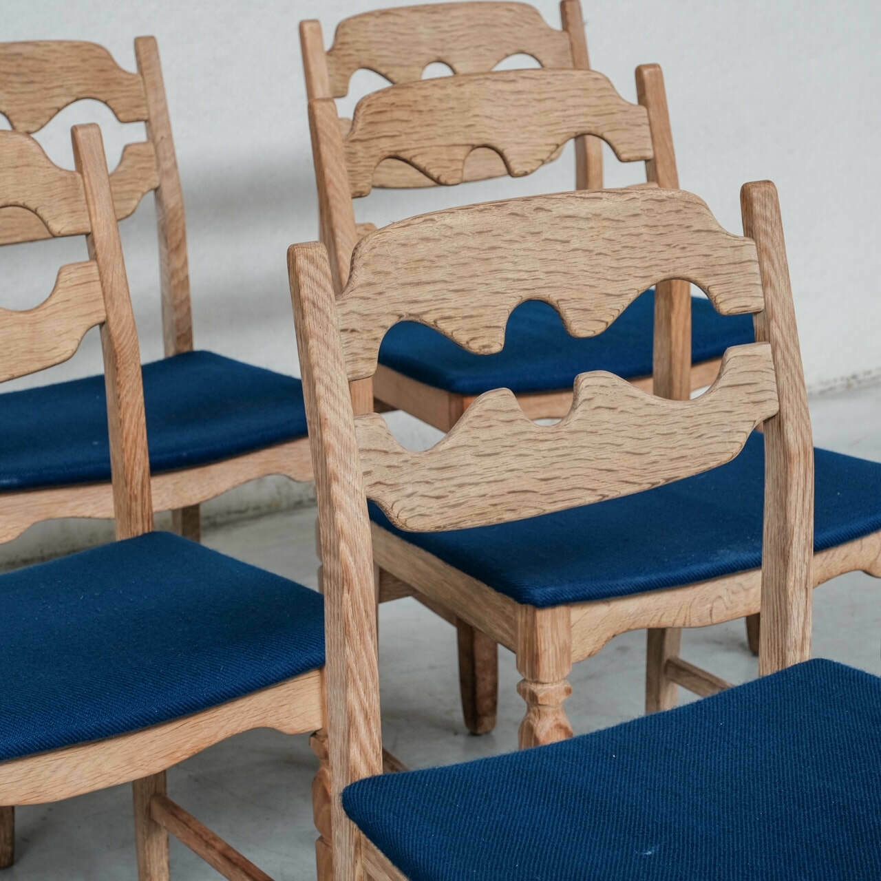 Furniture Henning Kjaernulf Oak Danish Mid Century Dining Chairs photo