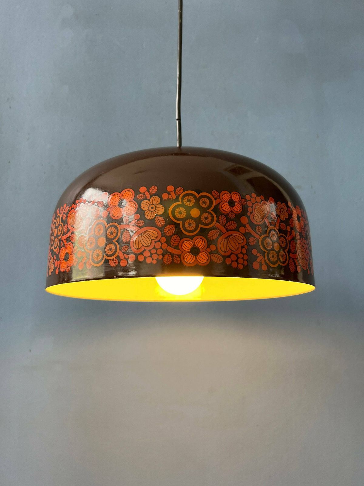 Mid Century Brown Arabia Pendant Lamp By Kaj Franck For Fog & Morup