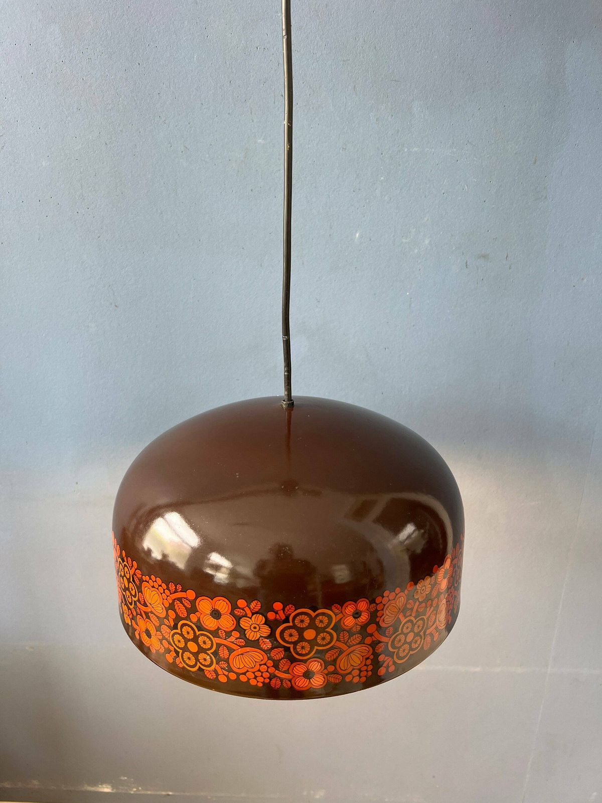 Mid Century Brown Arabia Pendant Lamp By Kaj Franck For Fog & Morup photo Lighting