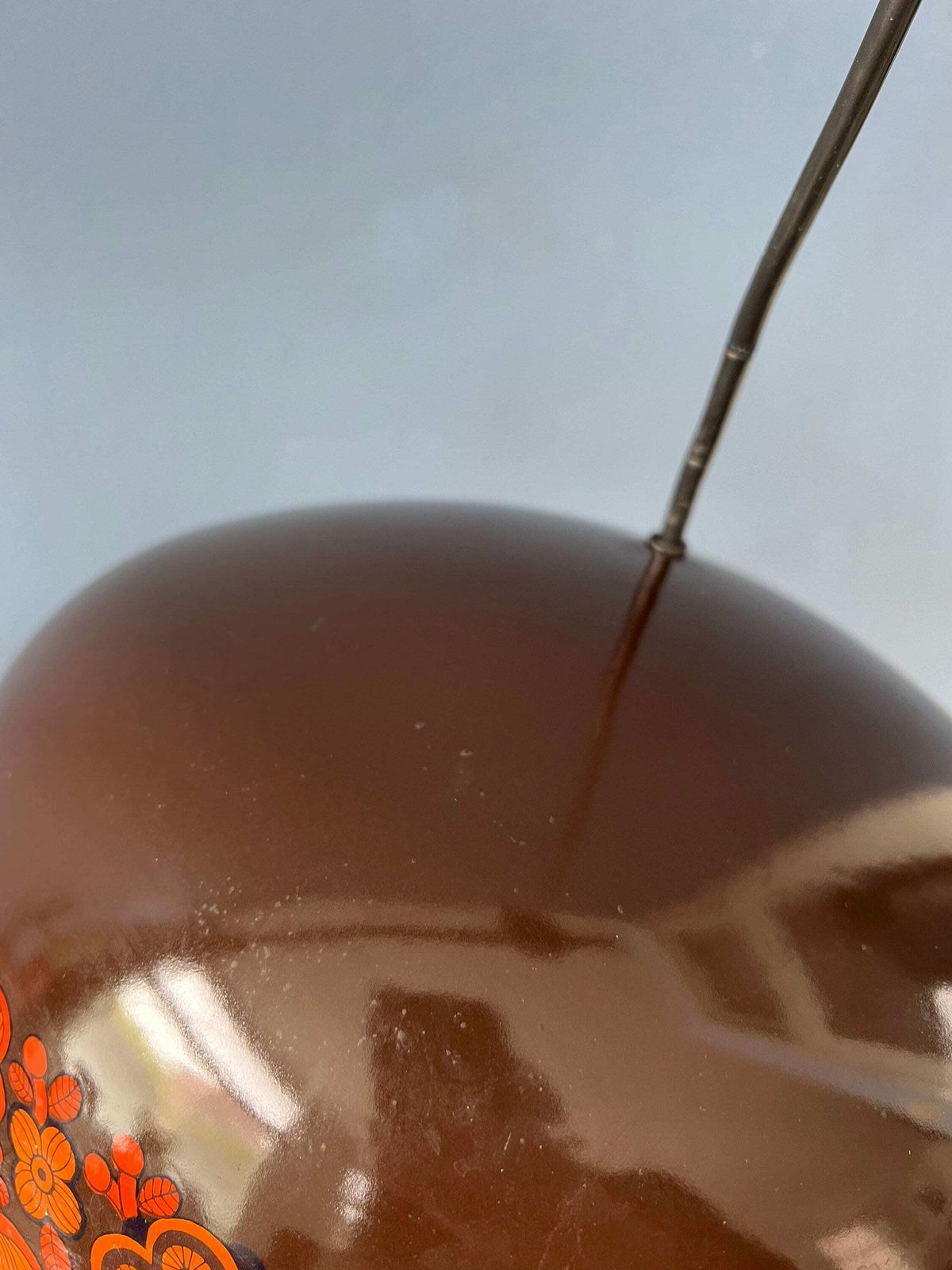 photo for sale Mid Century Brown Arabia Pendant Lamp By Kaj Franck For Fog & Morup