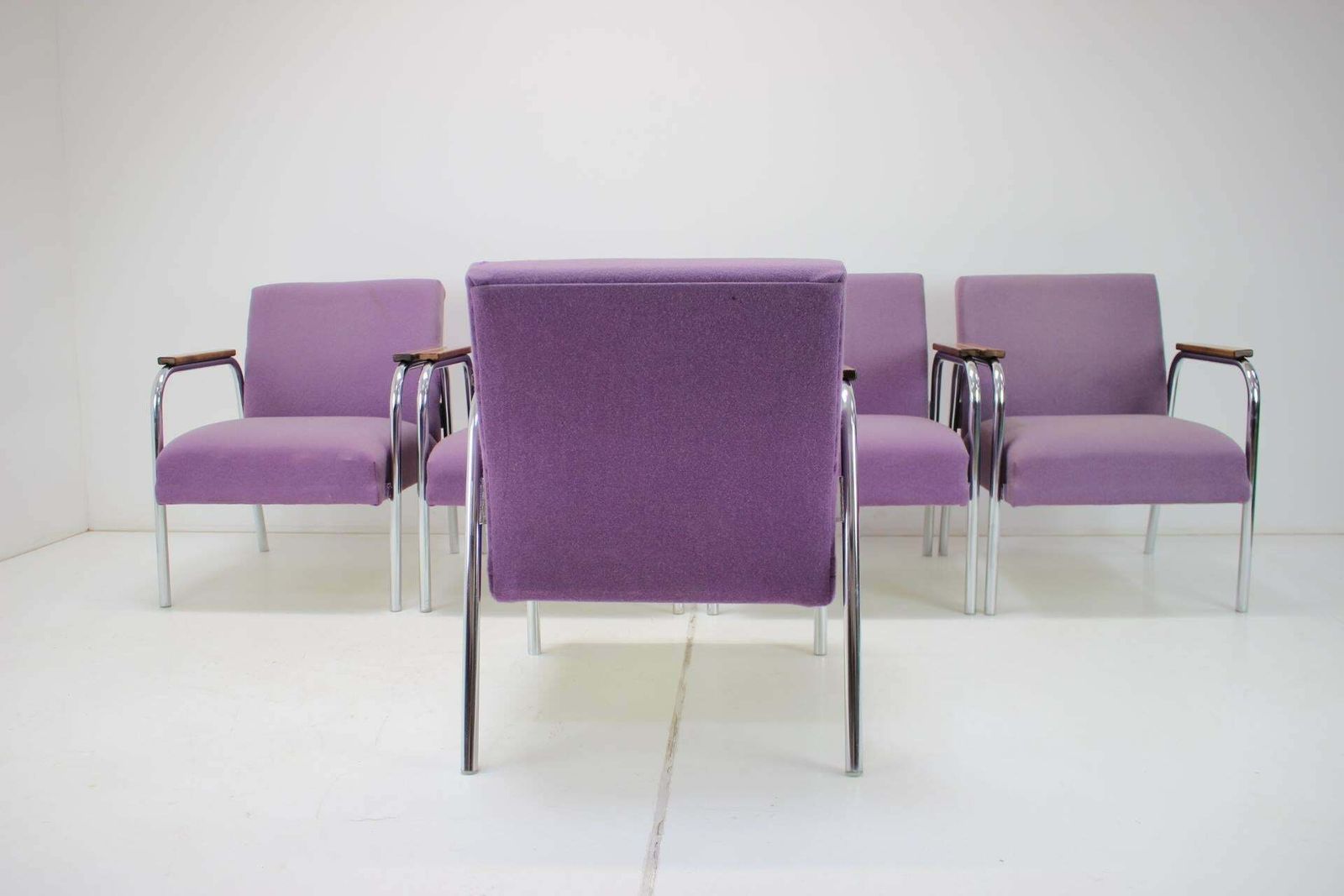 Mid Century Tubular Chrome Armchair, Germany 1970s photo for sale