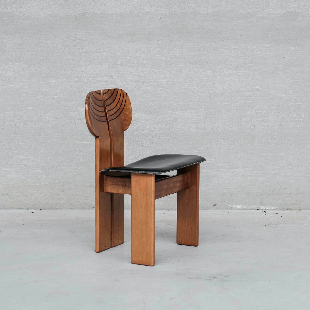 Set Of Four 'Africa' Mid Century Italian Dining Chairs By Scarpa photo furniture