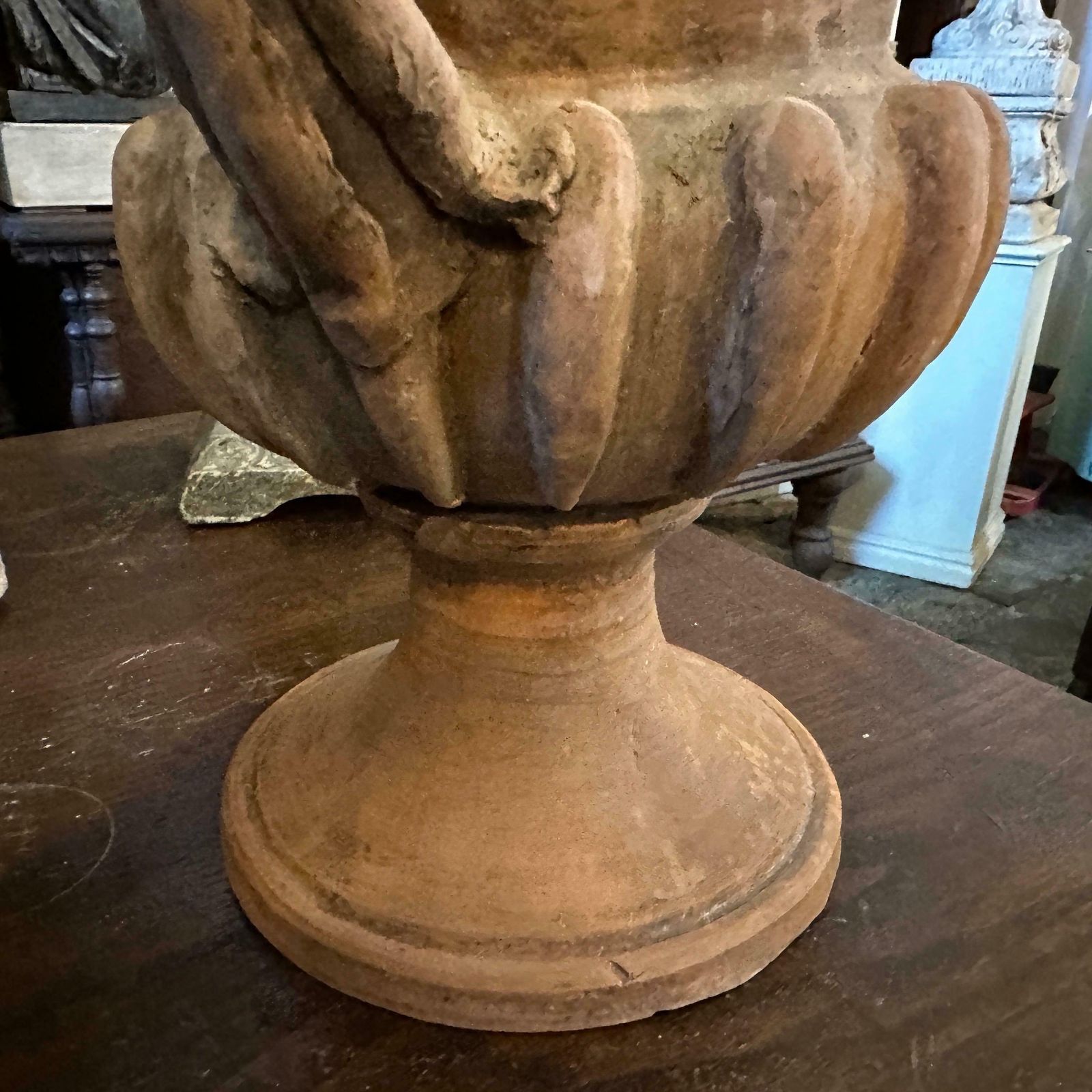 1900s Neo Classical Terracotta Italian Crater Vase photo 1214.0