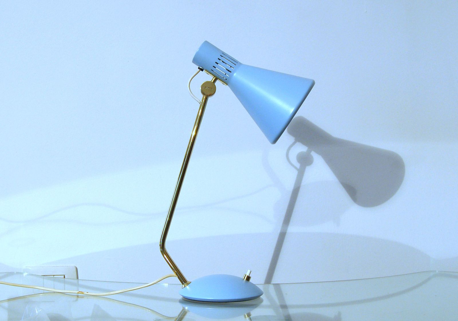 Desk Lamp Stilnovo   Mod. 8042   Italy 1959   Light Blue photo 1200.0