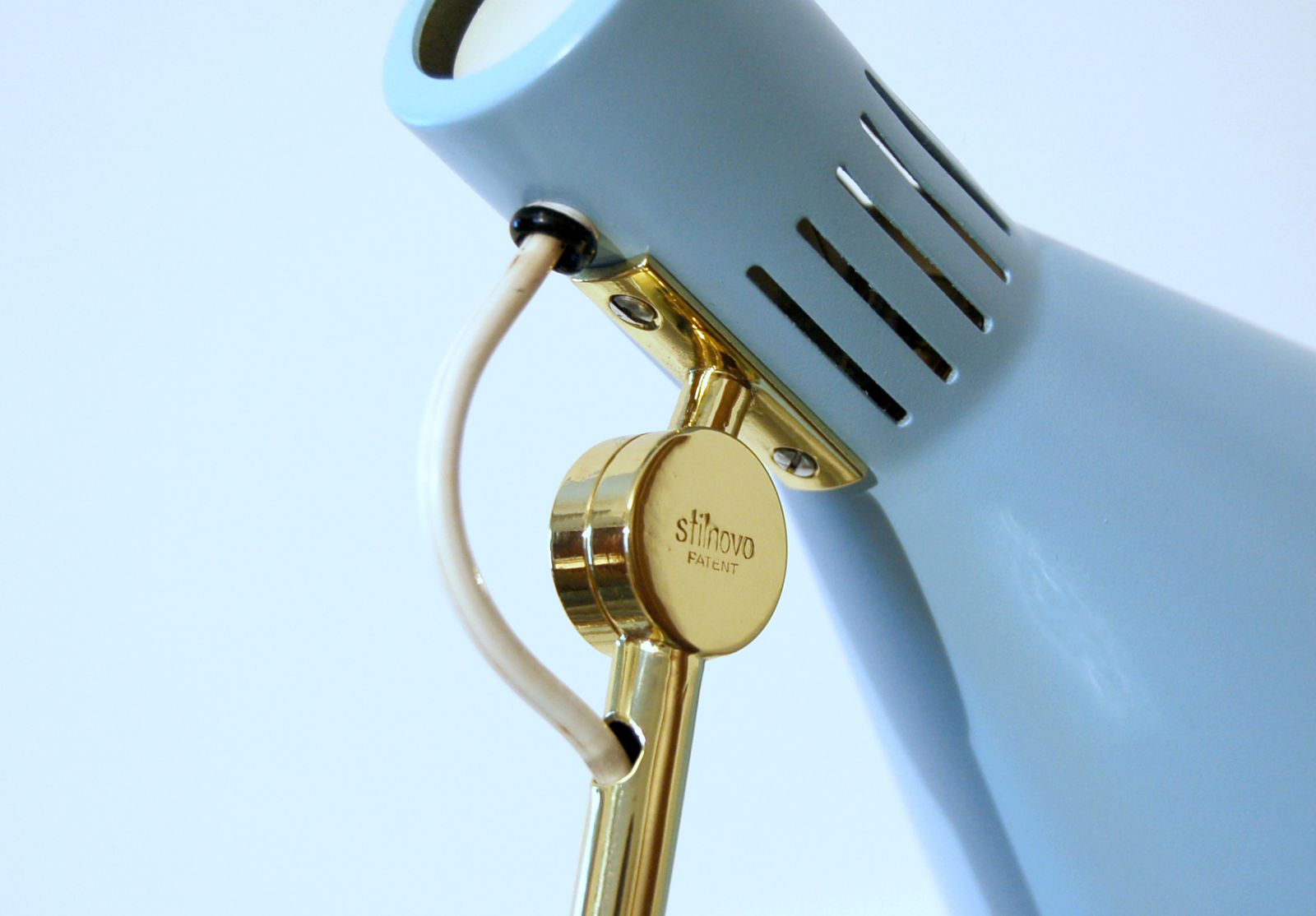 photo furniture Desk Lamp Stilnovo   Mod. 8042   Italy 1959   Light Blue