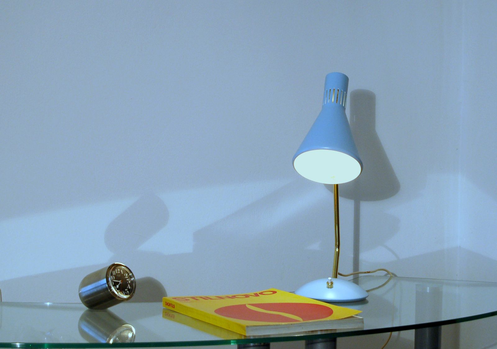 Desk Lamp Stilnovo   Mod. 8042   Italy 1959   Light Blue photo Lighting