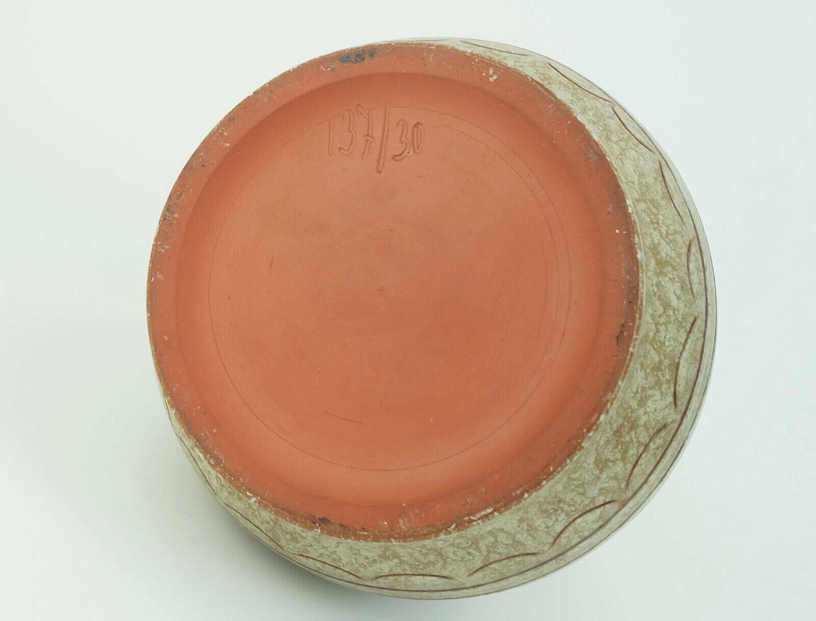 photo for sale Early 1960s U Keramik Mid Century Ceramic Vase Model No. 137/30 Elephants And Palmtrees Decor
