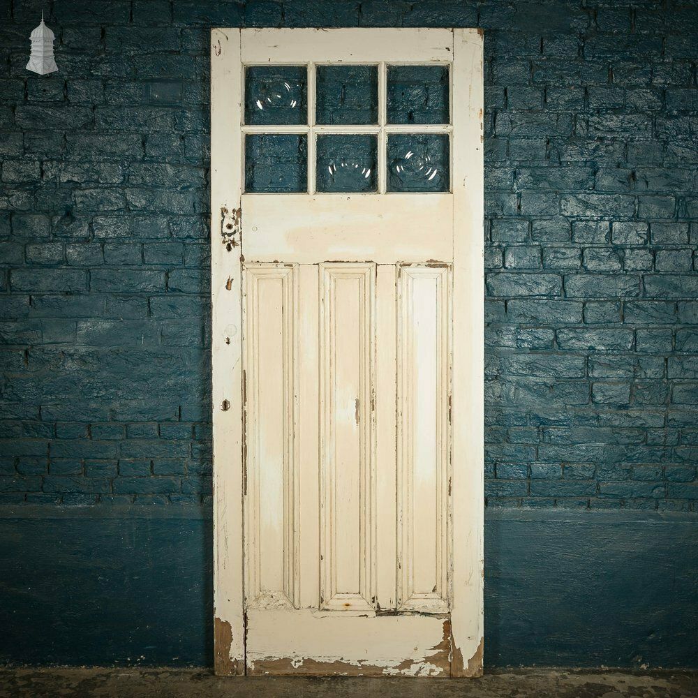 Half Glazed Door, 1930's Style With Bullseye Glass. photo vinterior