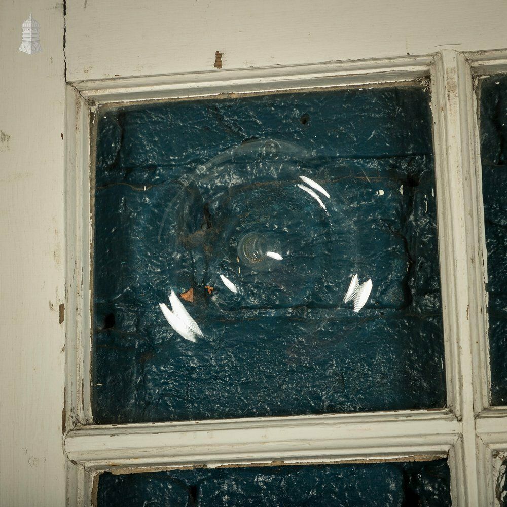 photo vintage Half Glazed Door, 1930's Style With Bullseye Glass.