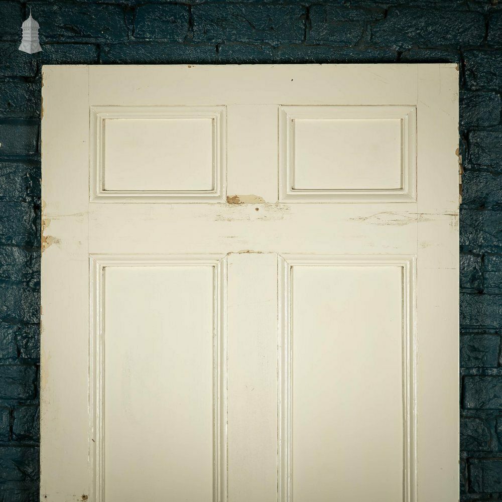 photo for sale Pitch Pine Paneled Door, 6 Panel White Painted